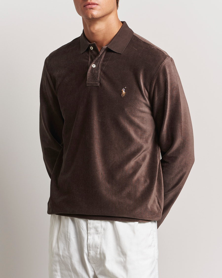 Uomini | Polo | Polo Ralph Lauren | Corduroy Long Sleeve Polo Circuit Brown