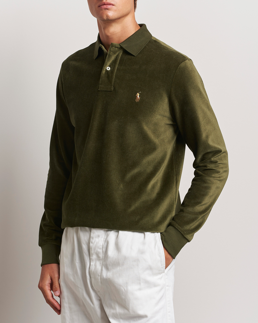 Uomini | Polo | Polo Ralph Lauren | Corduroy Long Sleeve Polo Dark Loden