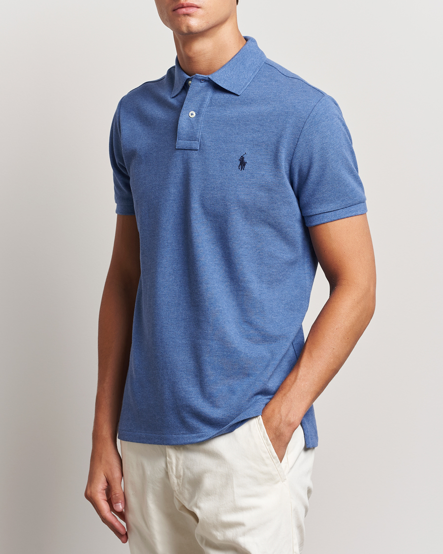 Uomini | Polo | Polo Ralph Lauren | Custom Slim Fit Polo Faded Royal Heather