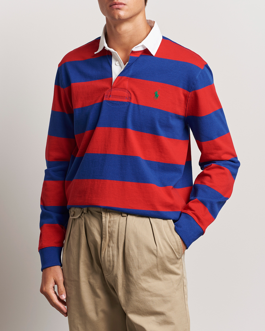 Uomini |  | Polo Ralph Lauren | Jersey Striped Rugger Red/Classic Azure