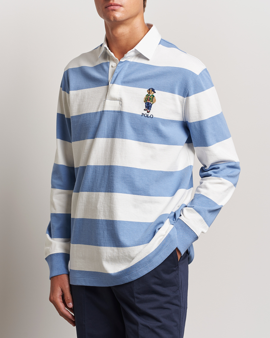 Uomini |  | Polo Ralph Lauren | Striped Rugby Varsity Bear Campus  Blue/White