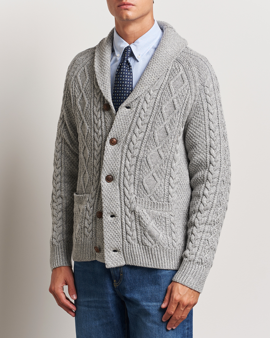 Uomini |  | Polo Ralph Lauren | Cotton Shawl Cardigan Grey Combo