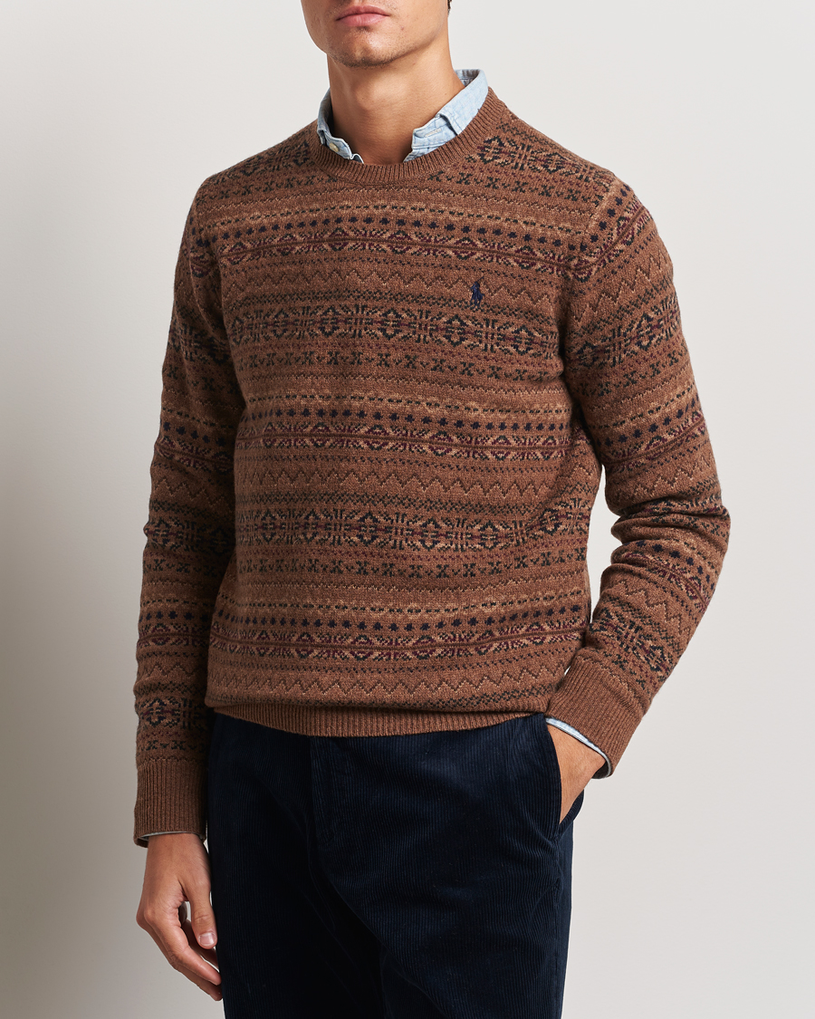 Uomini |  | Polo Ralph Lauren | Wool Fairisle Sweater Camel Combo