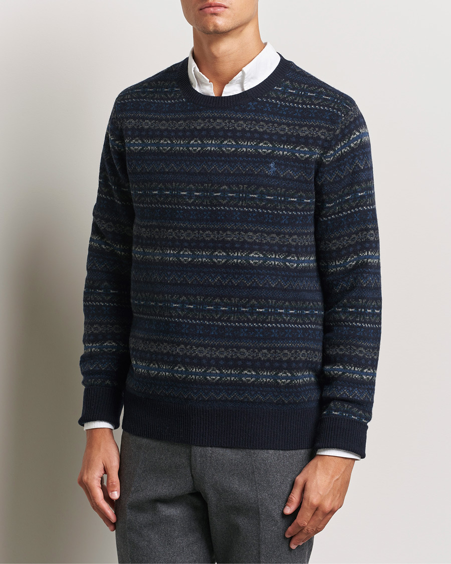 Uomini |  | Polo Ralph Lauren | Wool Fairisle Sweater Navy Combo