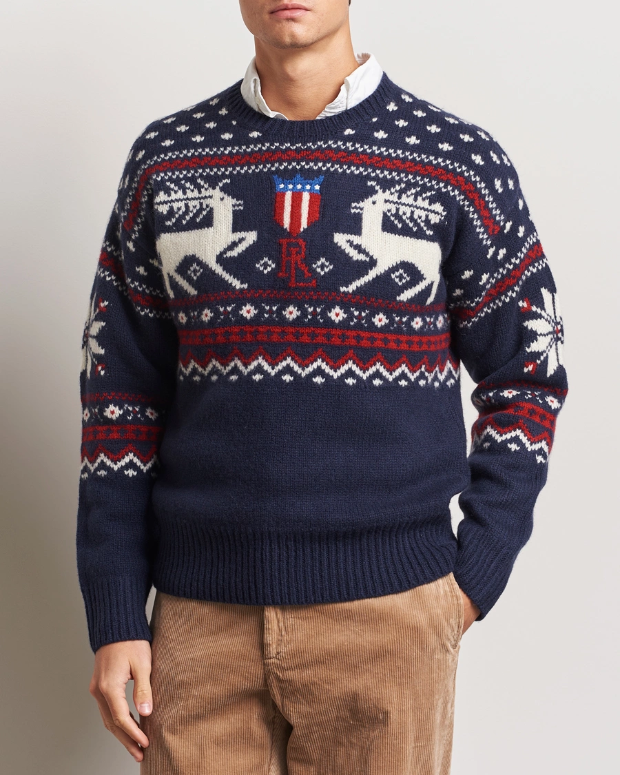 Uomini |  | Polo Ralph Lauren | Raindeer Wool Sweater Navy Combo