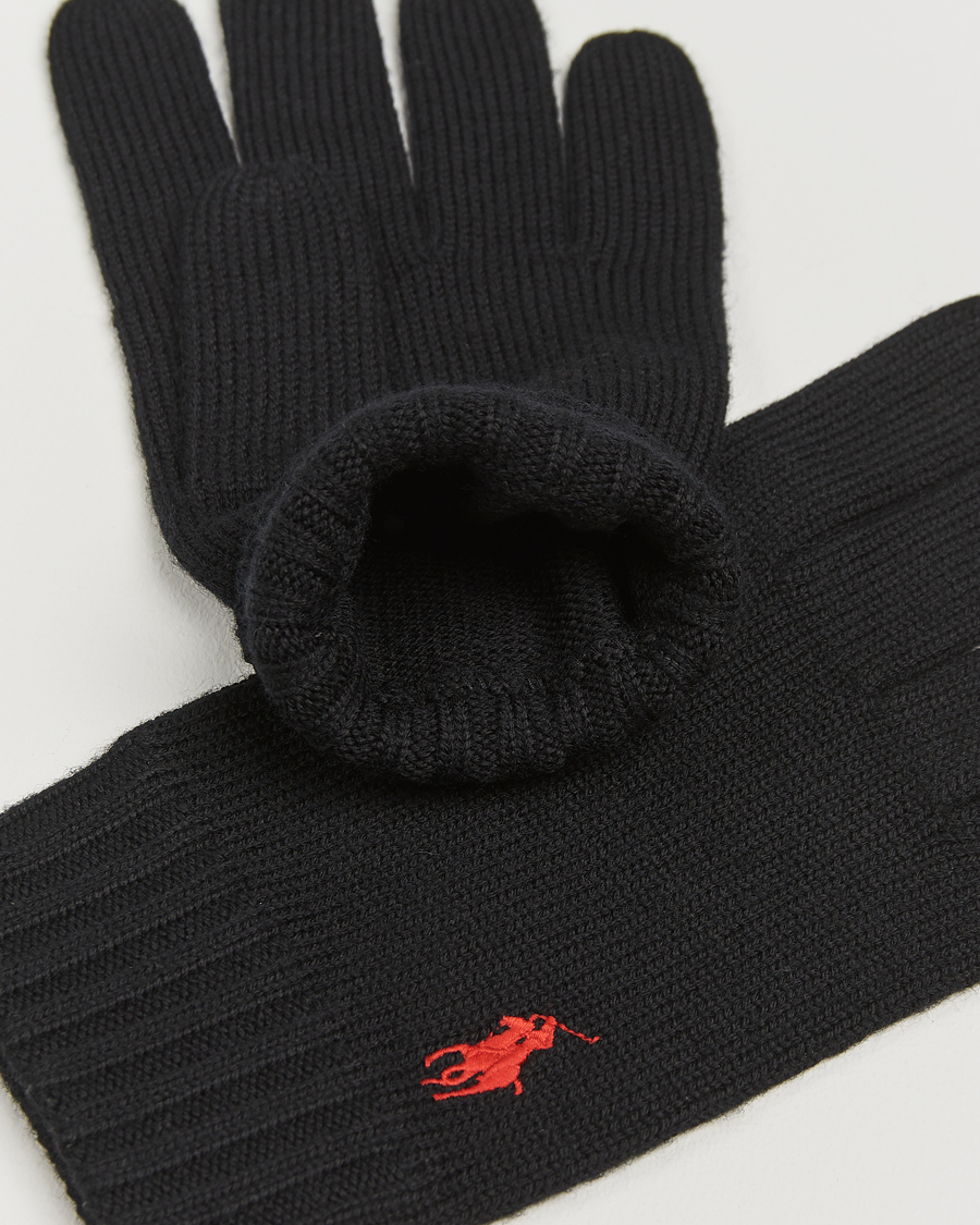 Uomini |  | Polo Ralph Lauren | Merino Gloves Polo Black