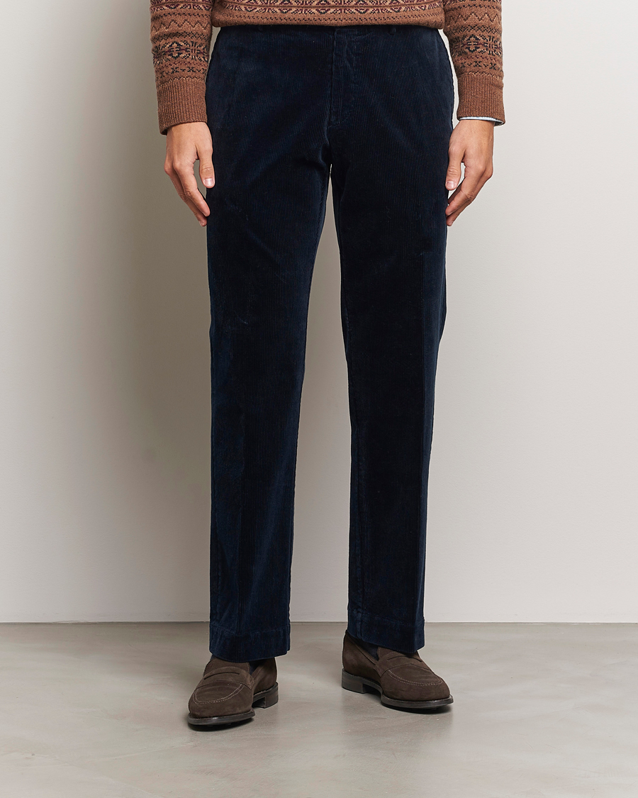 Uomini |  | Polo Ralph Lauren | Corduroy Pleated Trousers Aviator Navy