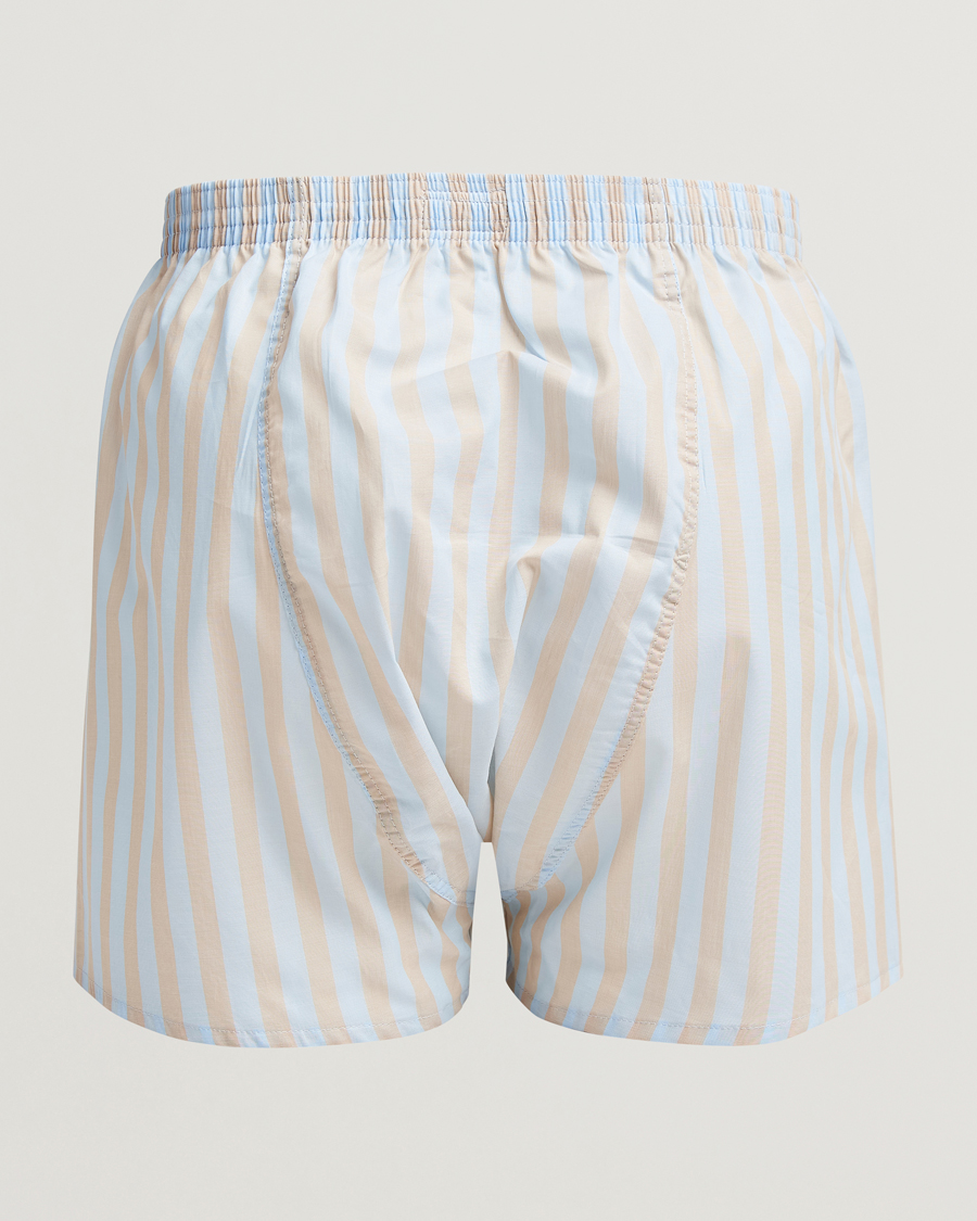 Uomini |  | Derek Rose | Classic Fit Woven Cotton Boxer Shorts Light Blue