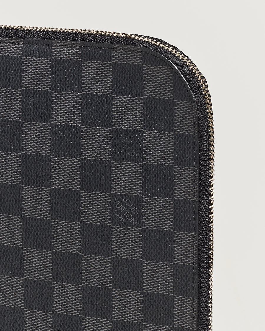 Uomini | Louis Vuitton Pre-Owned Poche Joule GM Clutch Bag Damier Graphite | Louis Vuitton Pre-Owned | Poche Joule GM Clutch Bag Damier Graphite