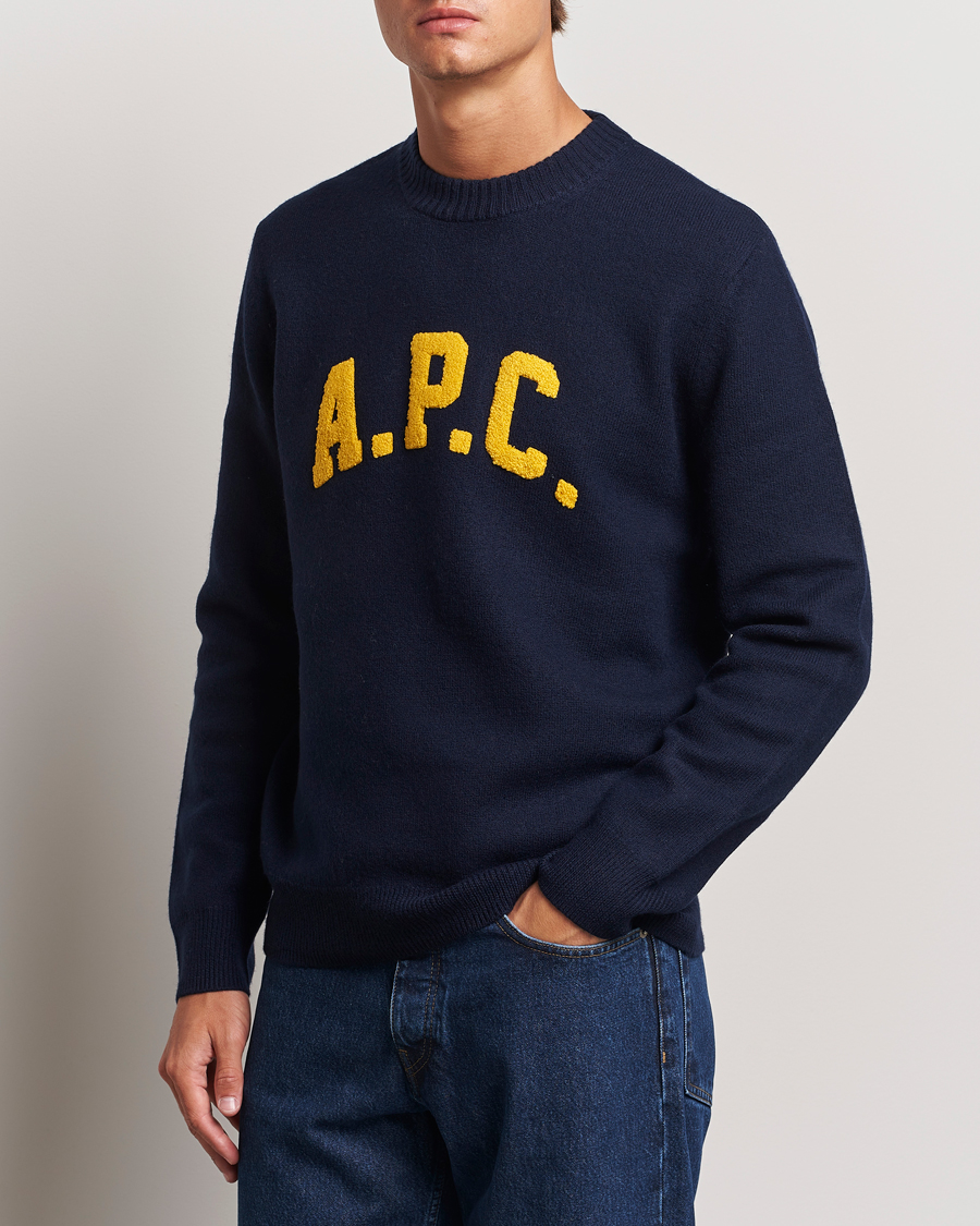 Uomini | Maglieria | A.P.C. | Joshua Wool Sweater Dark Navy