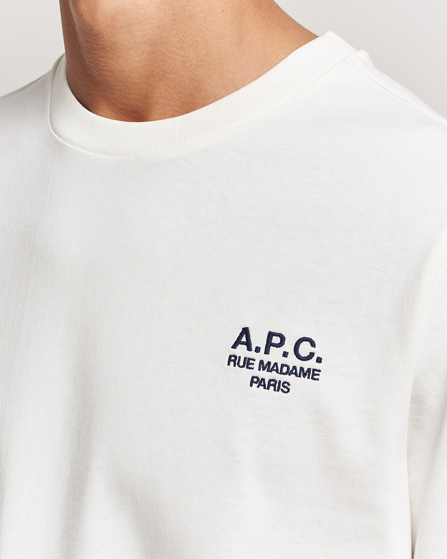 Uomini | T-shirt | A.P.C. | Rue Madame T-Shirt White/Dark Navy