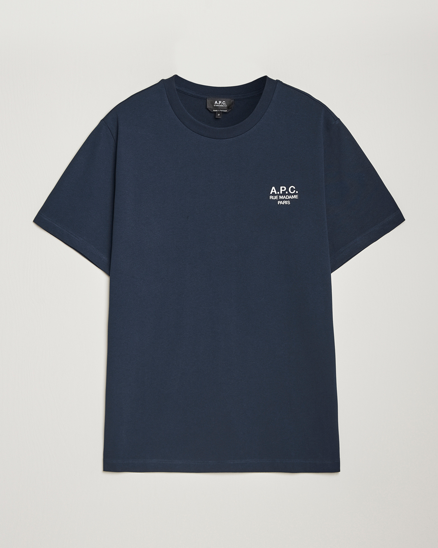 Uomini | T-shirt | A.P.C. | Rue Madame T-Shirt Dark Navy/Ecru