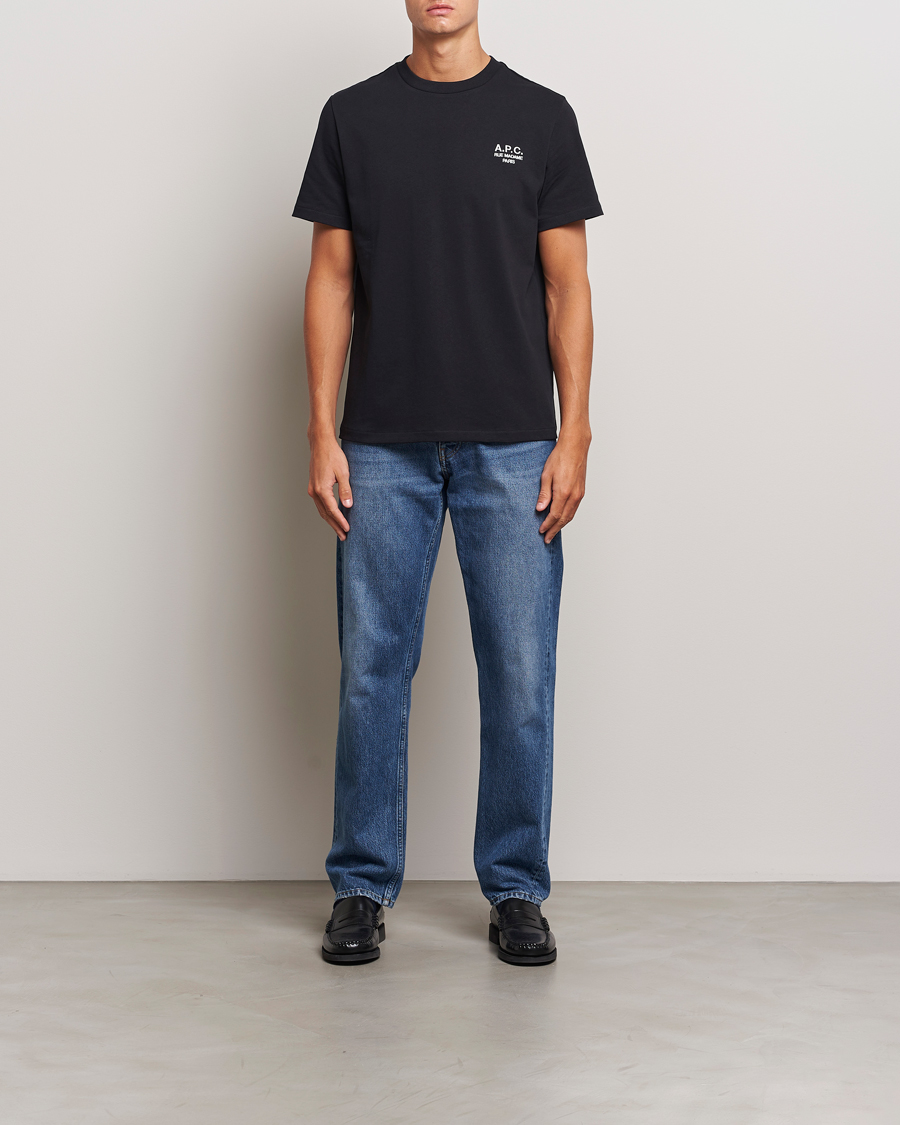 Uomini | T-shirt | A.P.C. | Rue Madame T-Shirt Black/White