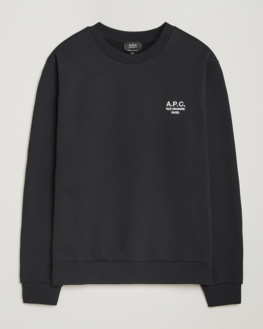 Uomini | Maglieria | A.P.C. | Rue Madame Sweatshirt Black/White
