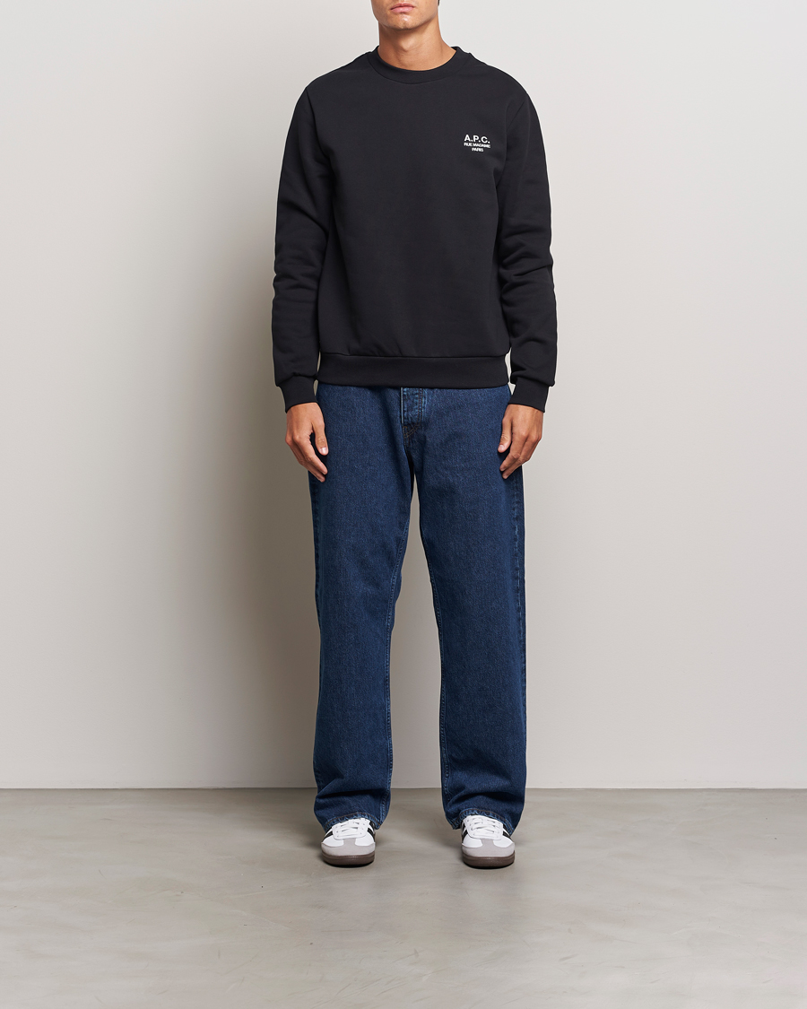 Uomini | Maglieria | A.P.C. | Rue Madame Sweatshirt Black/White