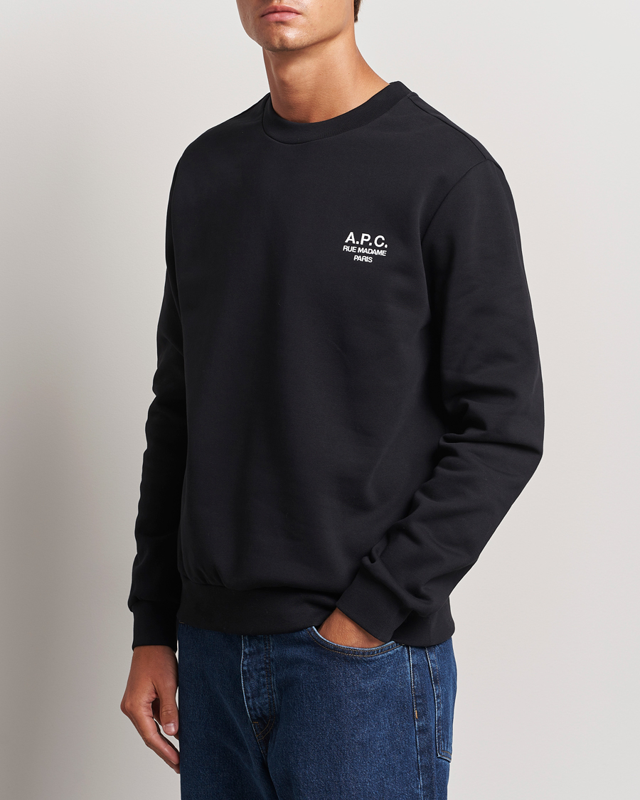 Uomini | Maglieria | A.P.C. | Rue Madame Sweatshirt Black/White