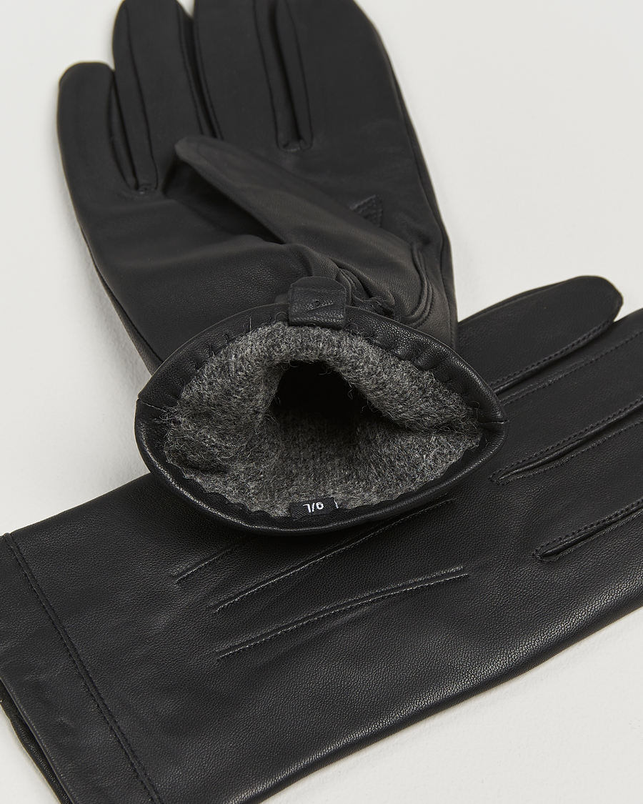 Uomini | Guanti | Amanda Christensen | Lined Leather Gloves Black