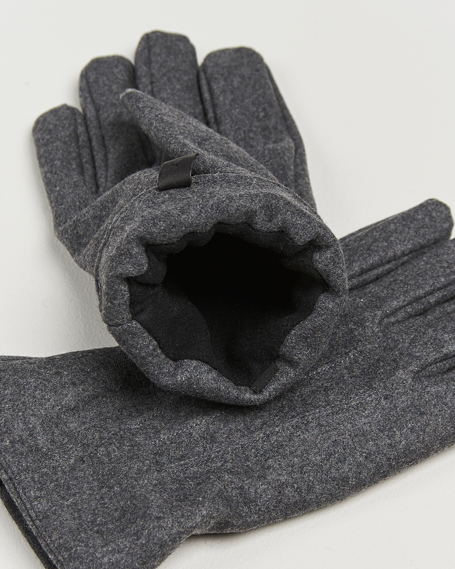 Uomini | Guanti | Amanda Christensen | Lined Wool Gloves Grey Melange