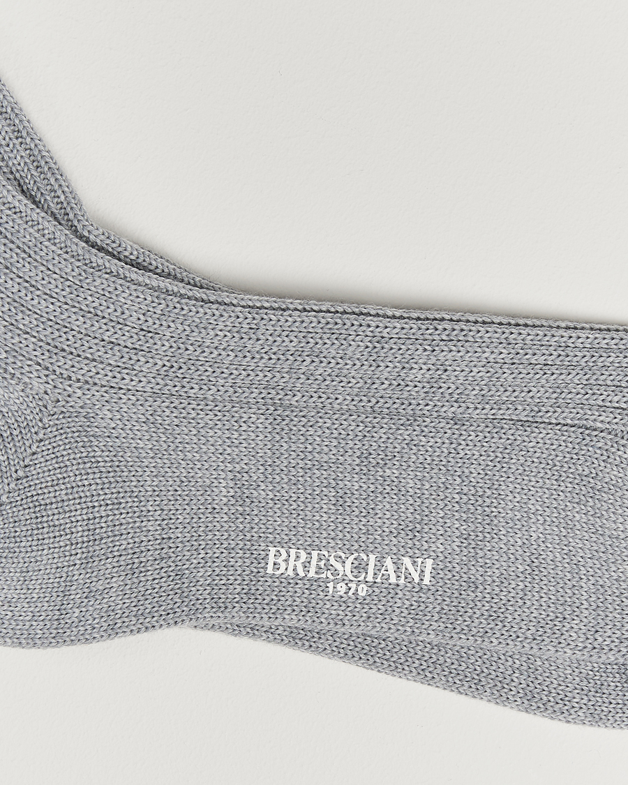 Uomini |  | Bresciani | Heavy Wool Socks Light Grey