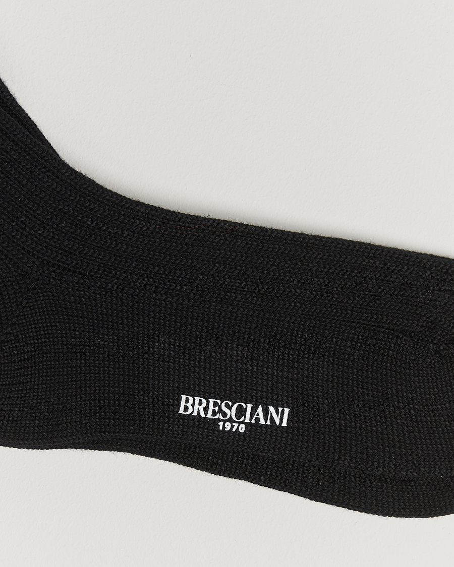 Uomini |  | Bresciani | Heavy Wool Socks Black