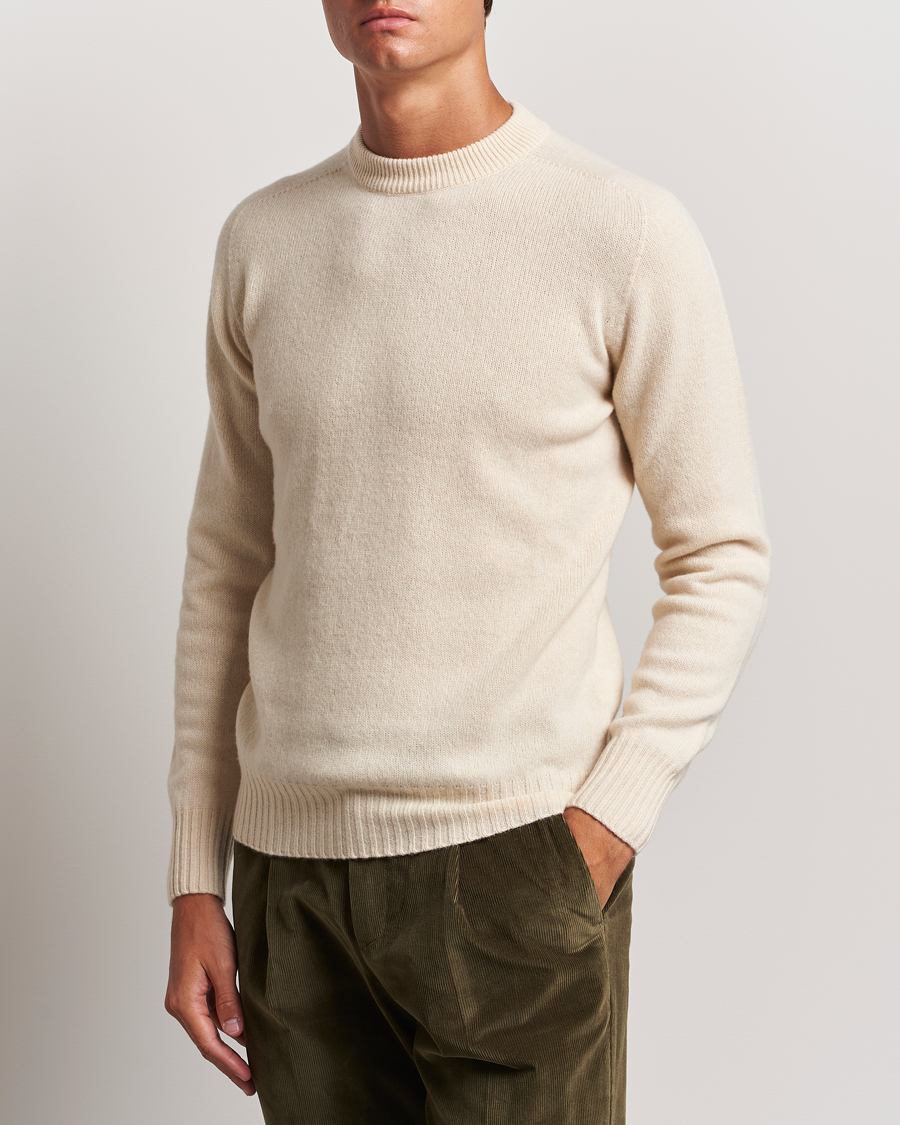 Uomini | Italian Department | Altea | Wool/Cashmere Crew Neck Pullover Latte