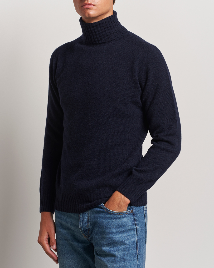 Uomini | Altea | Altea | Wool/Cashmere Rollneck Navy