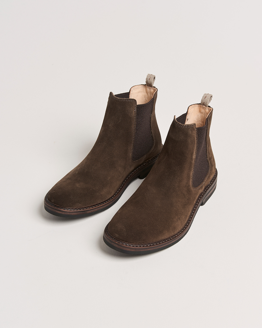 Uomini | Italian Department | Astorflex | Bitflex Dainite Chelsea Boot Dark Brown Suede