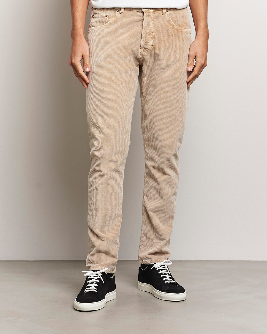 Uomini | Abbigliamento | Dondup | Icon Corduroy Trousers Light Beige