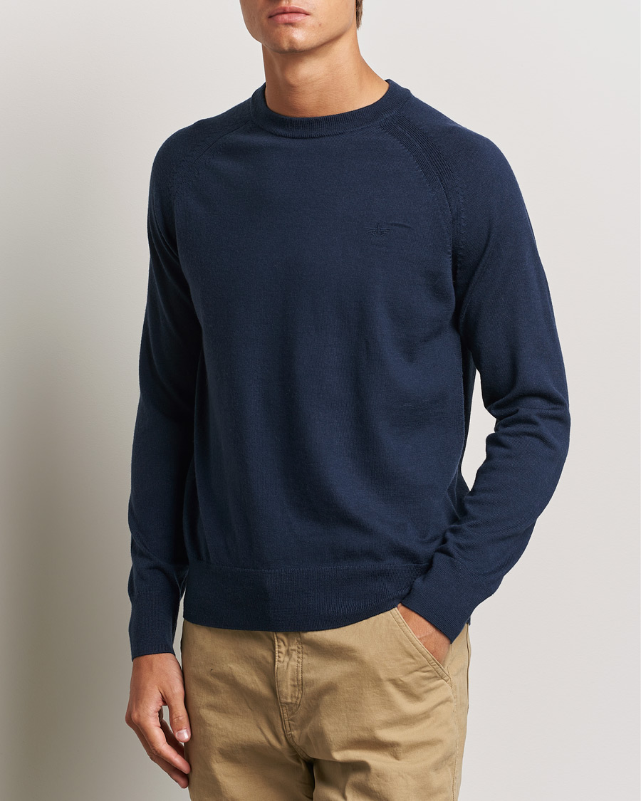 Uomini | Dockers | Dockers | Washable Merino Crewneck Navy Blazer