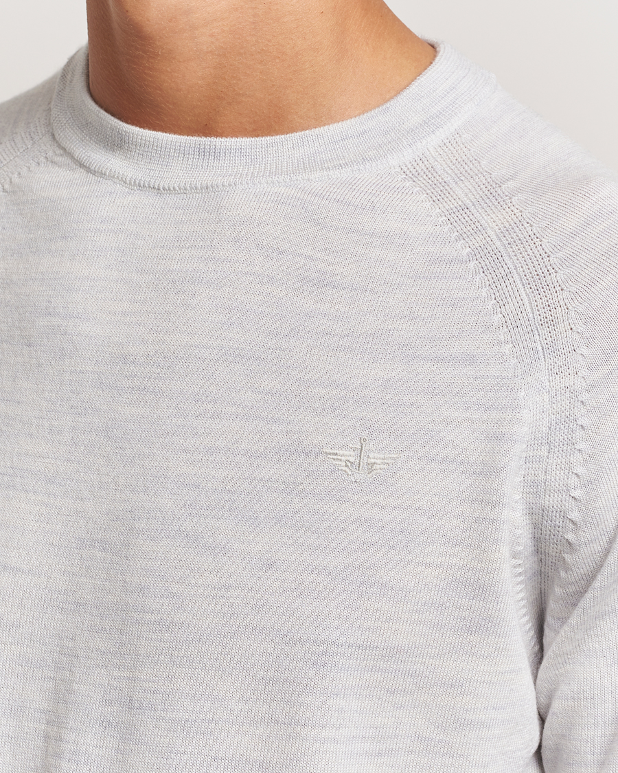 Uomini | Maglieria | Dockers | Washable Merino Crewneck Light Grey