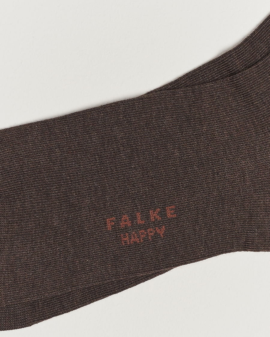 Uomini | Calzini per tutti i giorni | Falke | Happy 2-Pack Cotton Socks Dark Brown