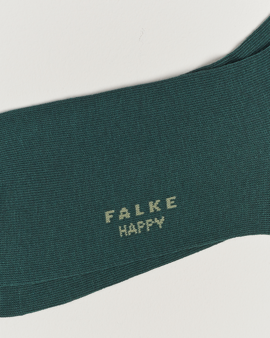 Uomini | Calzini per tutti i giorni | Falke | Happy 2-Pack Cotton Socks Hunter Green