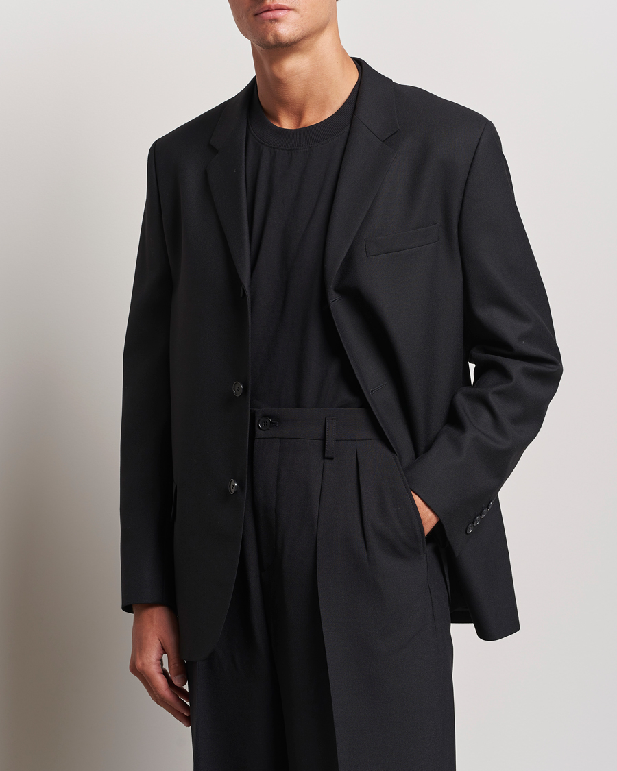 Uomini | Blazer di lana | Filippa K | Wool Blend Blazer Black