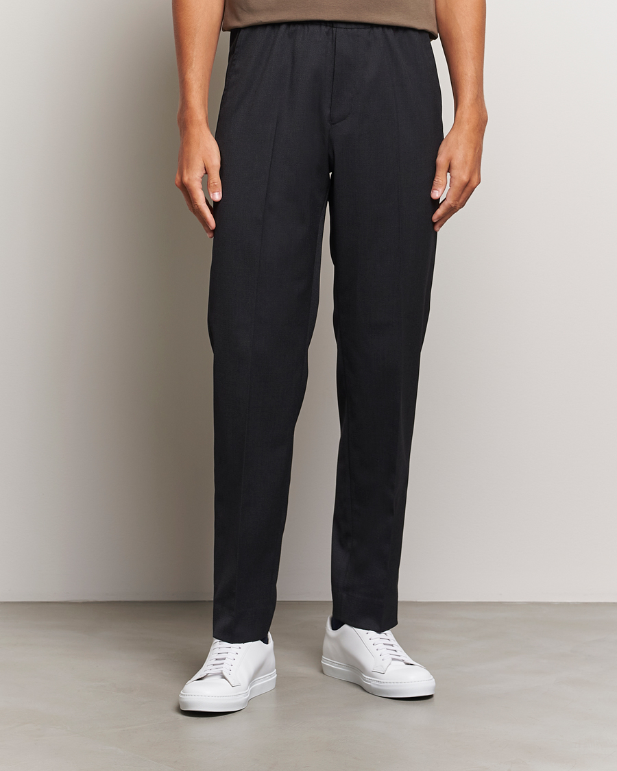 Uomini | Filippa K | Filippa K | Relaxed Terry Wool Trousers Anthracite