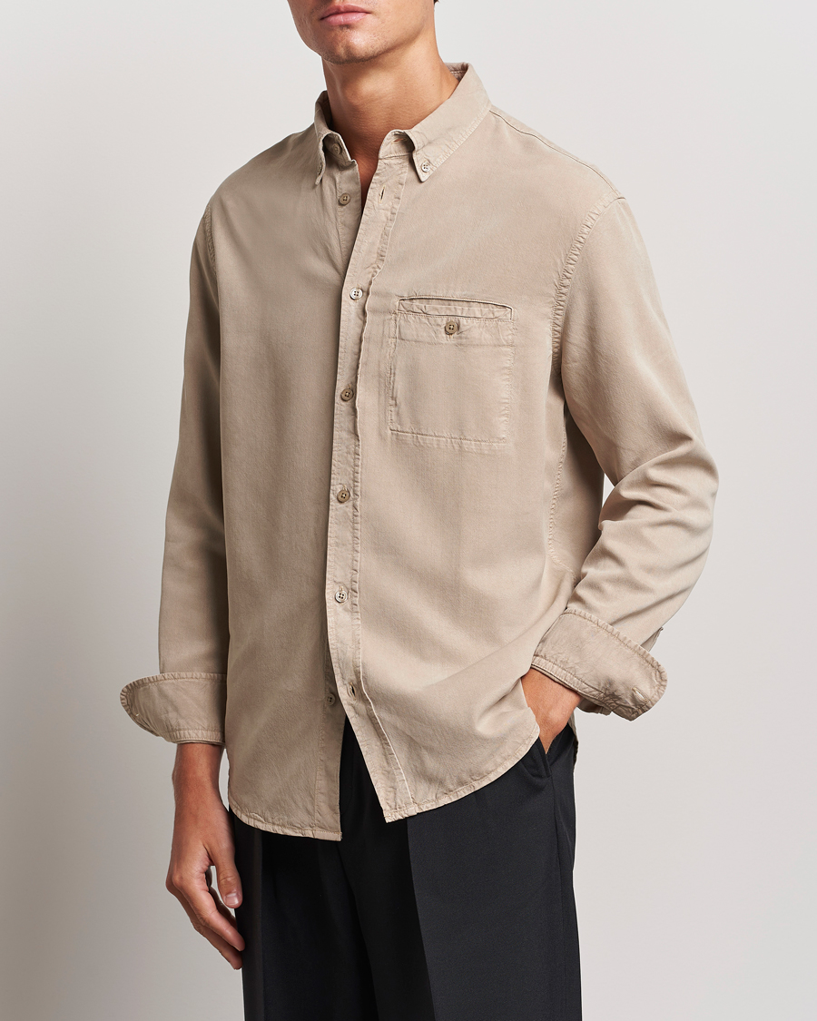 Uomini | Camicie casual | Filippa K | Zachary Lyocell Shirt Faded Khaki