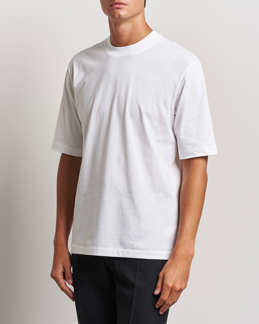 Uomini | T-shirt | Filippa K | Mock Neck T-Shirt White