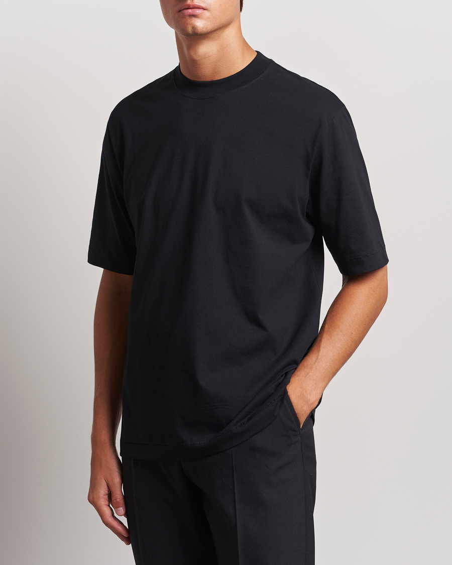 Uomini |  | Filippa K | Mock Neck T-Shirt Black