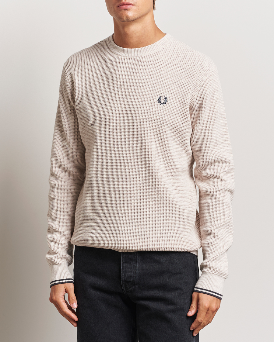 Uomini | Maglioni a maglia | Fred Perry | Waffle Stitch Jumper Porriged Marl