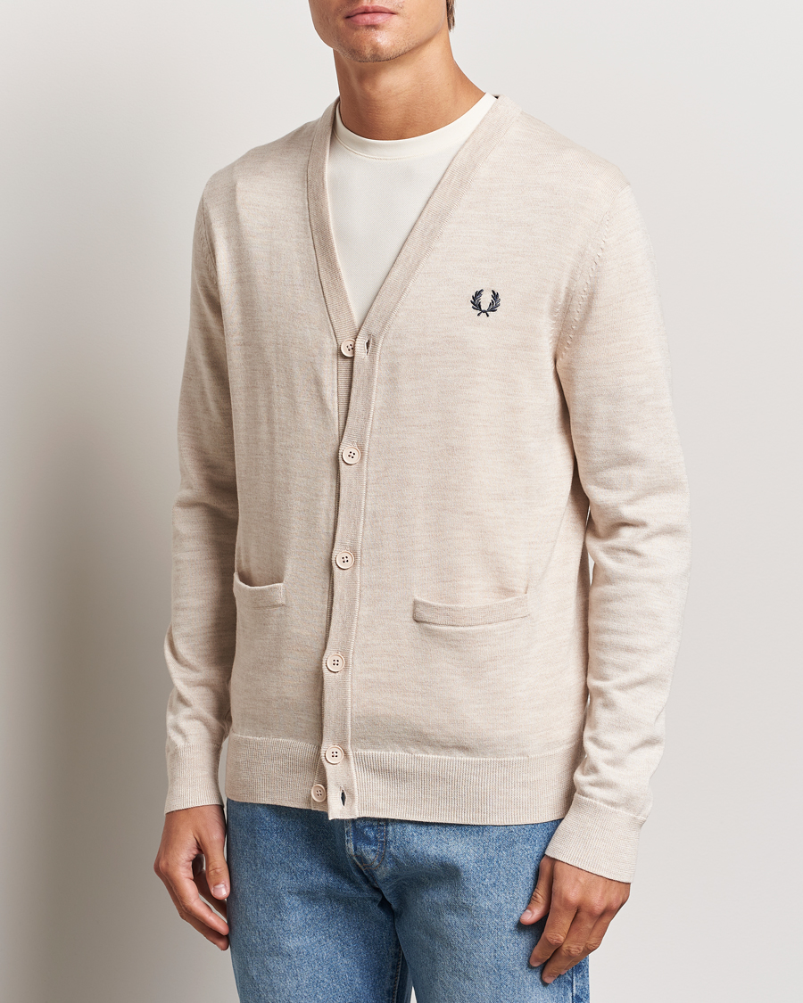 Uomini |  | Fred Perry | Knitted Cardigan Porriged Marl