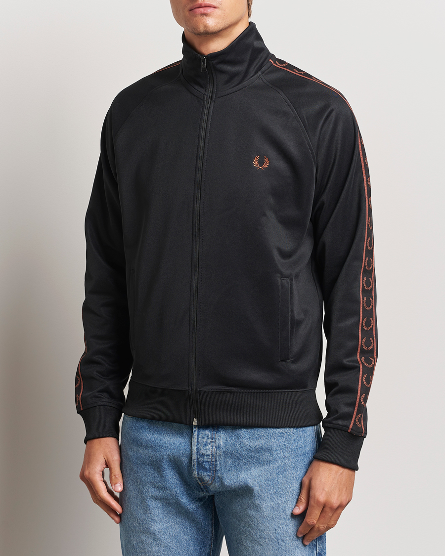 Uomini | Maglieria | Fred Perry | Taped Track Jacket Black