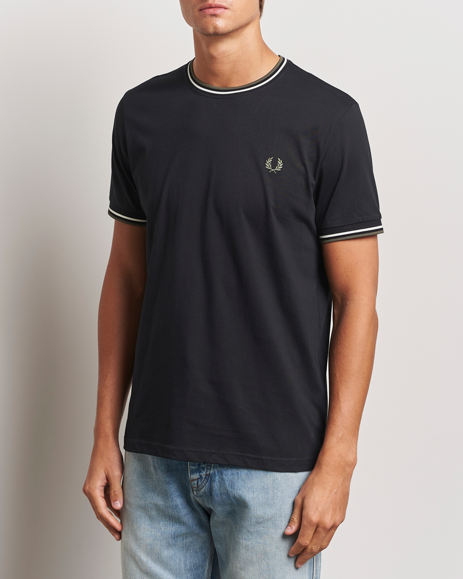 Uomini | Fred Perry | Fred Perry | Twin Tipped T-Shirt Black