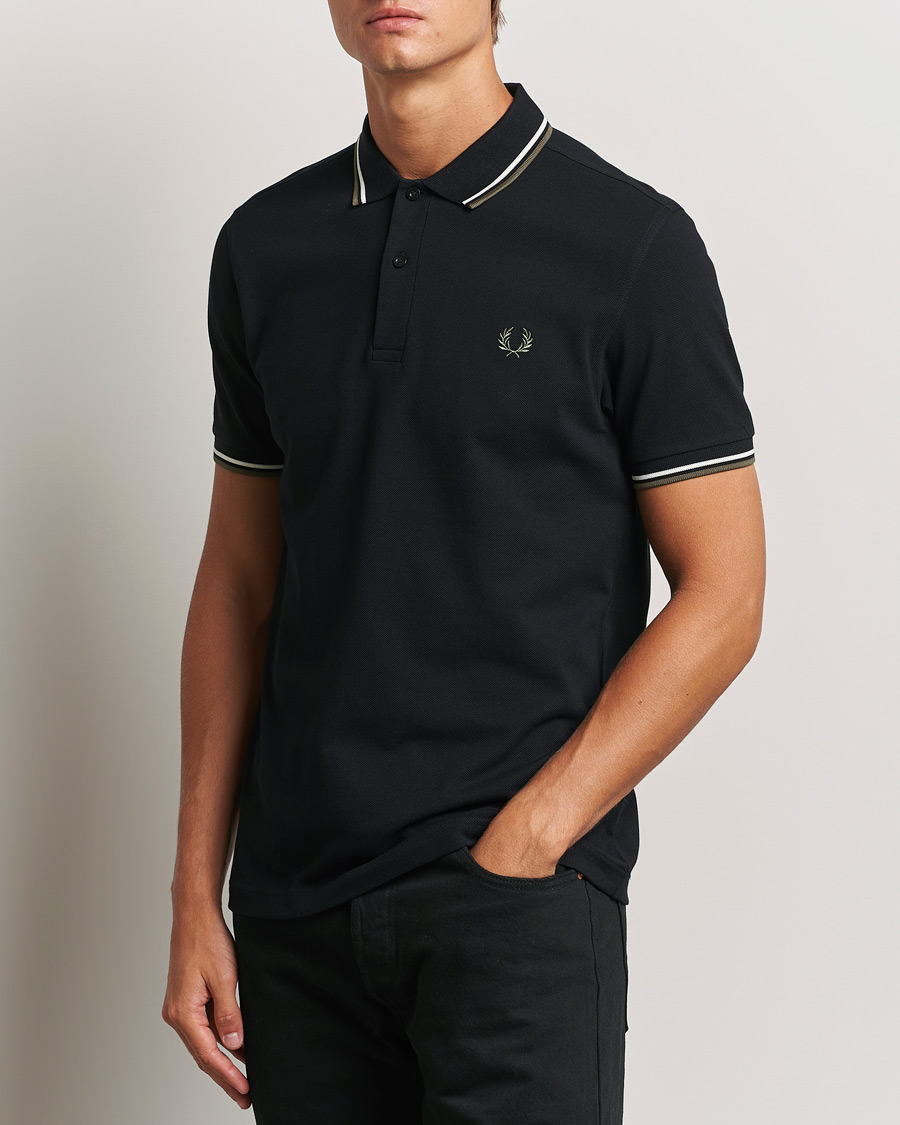 Uomini | Polo | Fred Perry | Twin Tipped Shirt Black