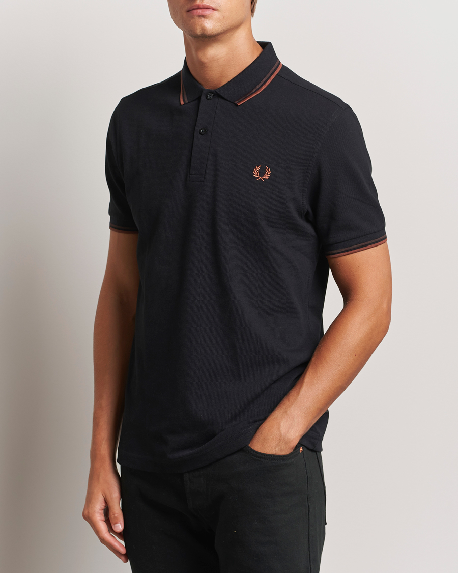 Uomini |  | Fred Perry | Twin Tipped Shirt Black