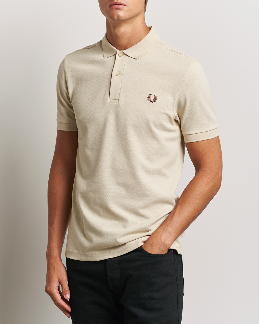 Uomini | Fred Perry | Fred Perry | Plain Polo Shirt Oatmeal