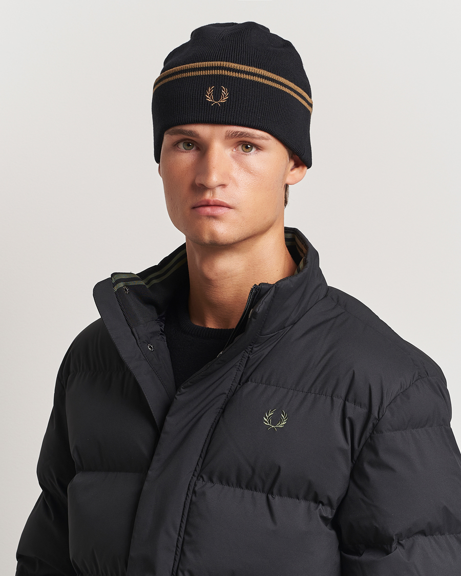 Uomini |  | Fred Perry | Twin Tipped Merino Beanie Black