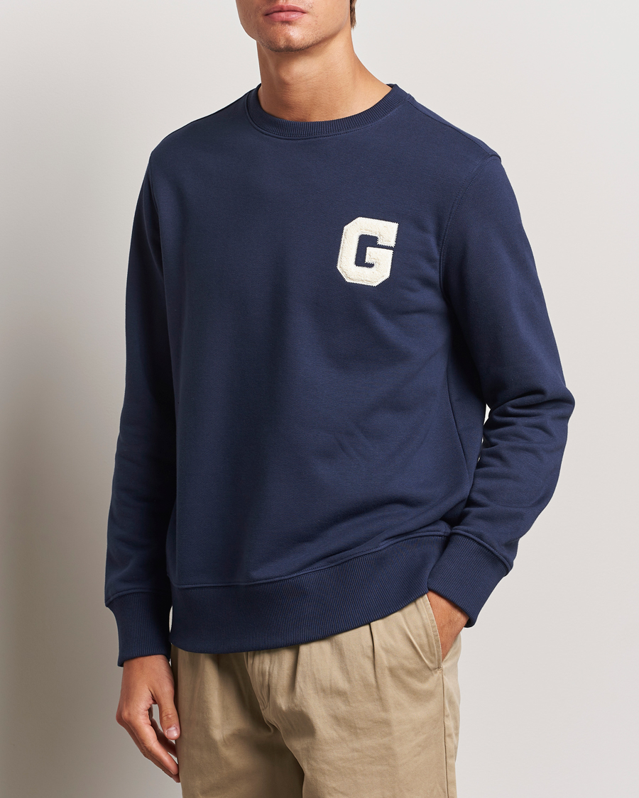 Uomini | Maglieria | GANT | G Graphic Sweatshirt Classic Blue