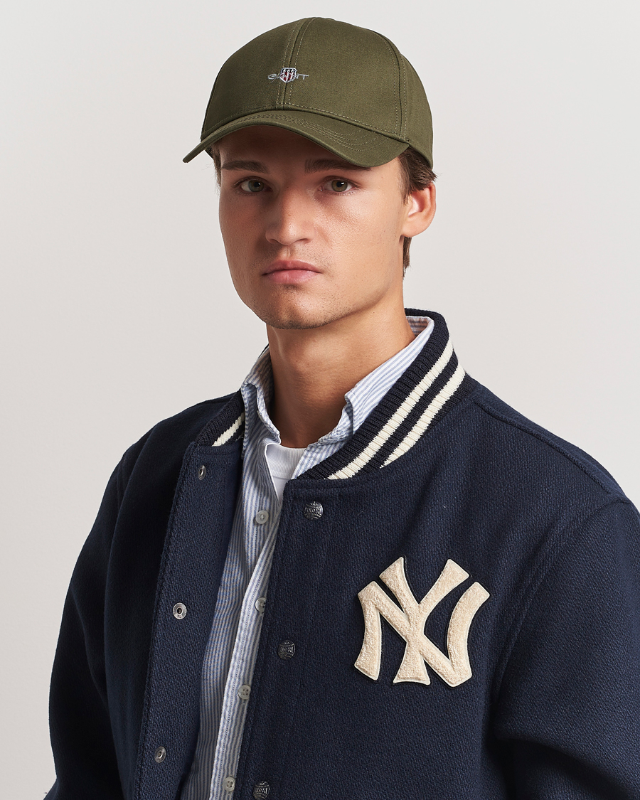 Uomini | GANT | GANT | High Cotton Twill Cap Juniper Green