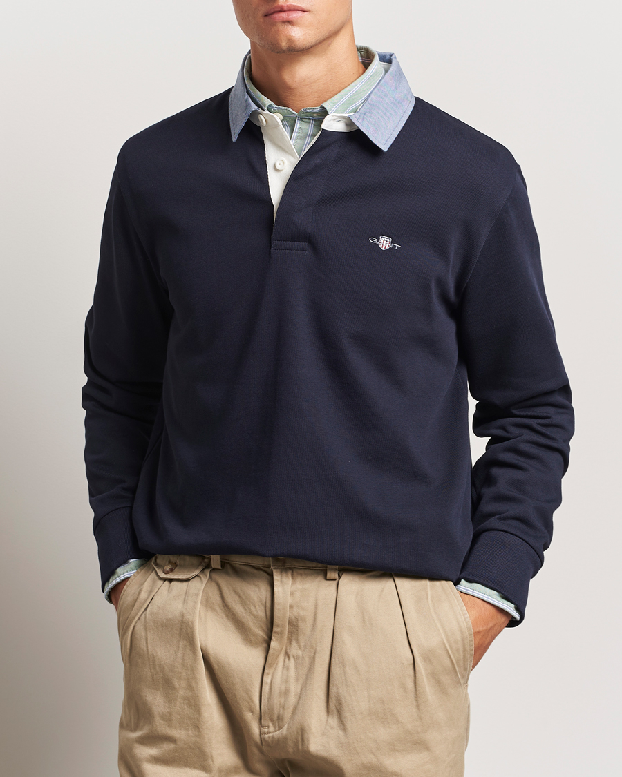 Uomini | GANT | GANT | Original Solid Heavy Rugger Evening Blue