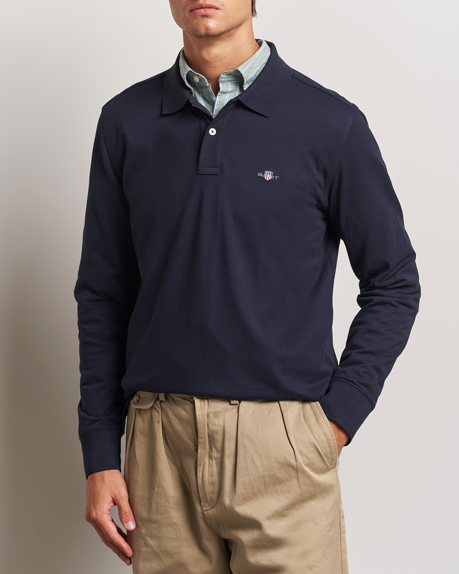 Uomini | Business & Beyond - Casual | GANT | Regular Shield Pique Polo Evening Blue