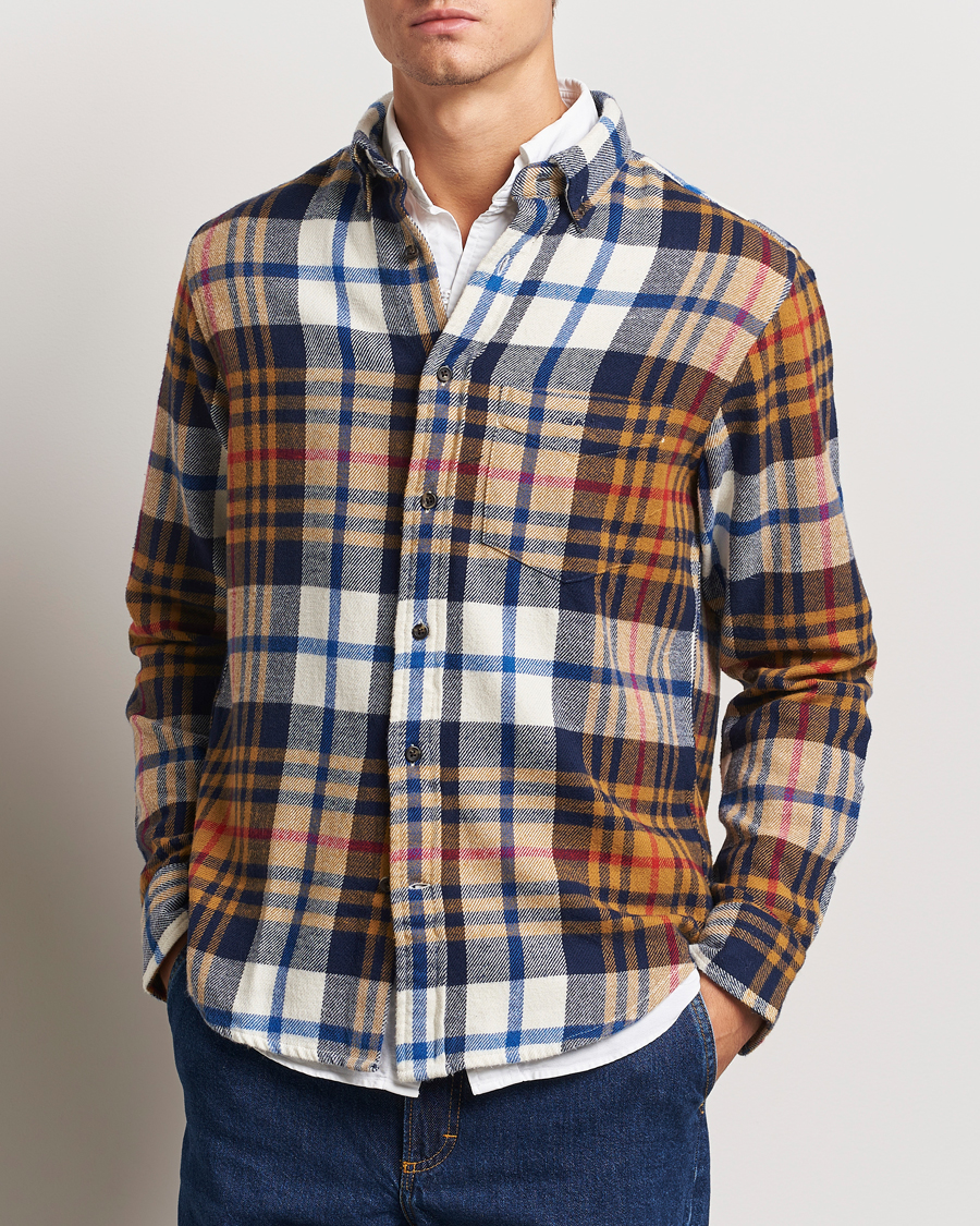 Uomini | GANT | GANT | Twill Checked Shirt Beige